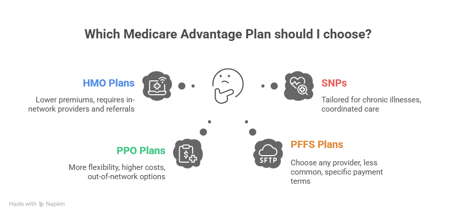Medicare Advantage Health Insurance Plans Medicare Advantage plan options for seniors providing healthcare coverage and benefits